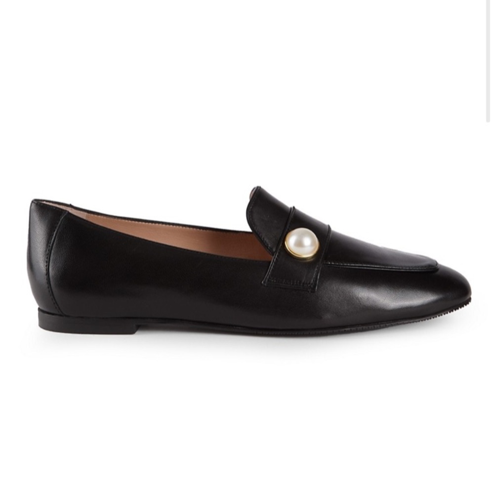 Stuart Weitzman Payson Pearl Leather Loafers